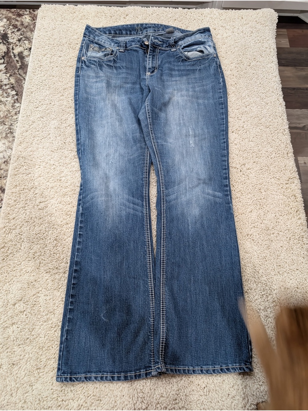 new directions Blue Flared Wide-Leg Jeans